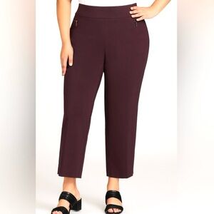 Avenue Women's Pull On Straight Leg Pants